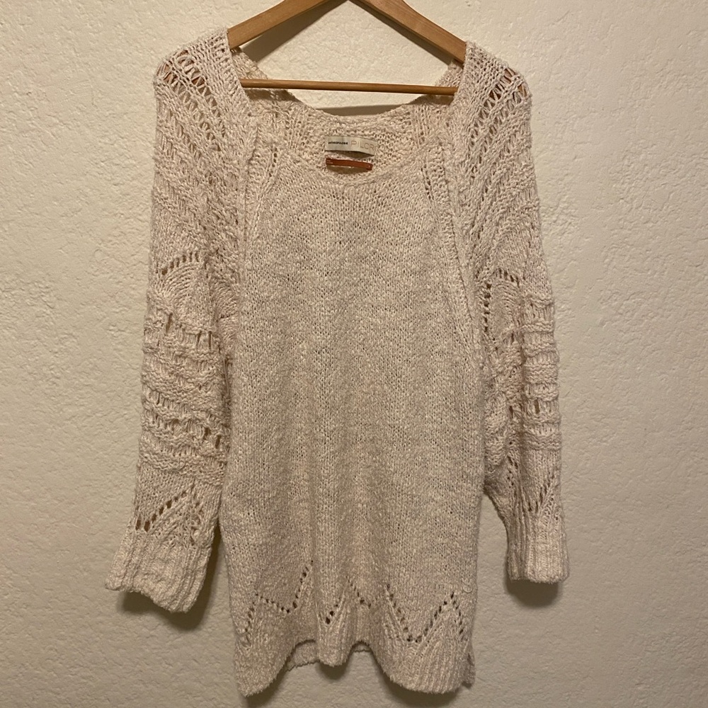 Anthropology Pilcro cream colored sweater